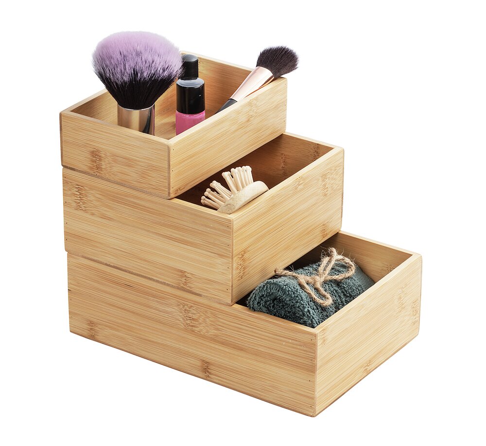 Plateau en bambou Terra S  idéal pour les ustensiles de bain