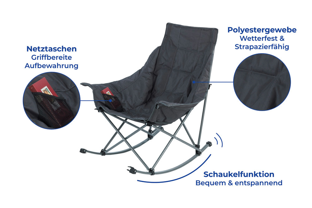 Falt-Schaukelstuhl  Faltsessel mit Tragkraft 