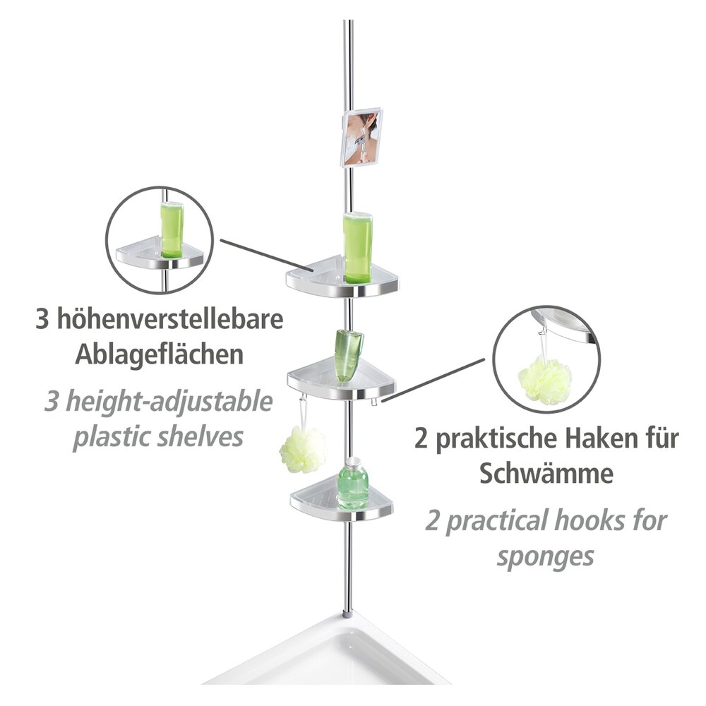 Telescopische douchehoek Premium glanzend