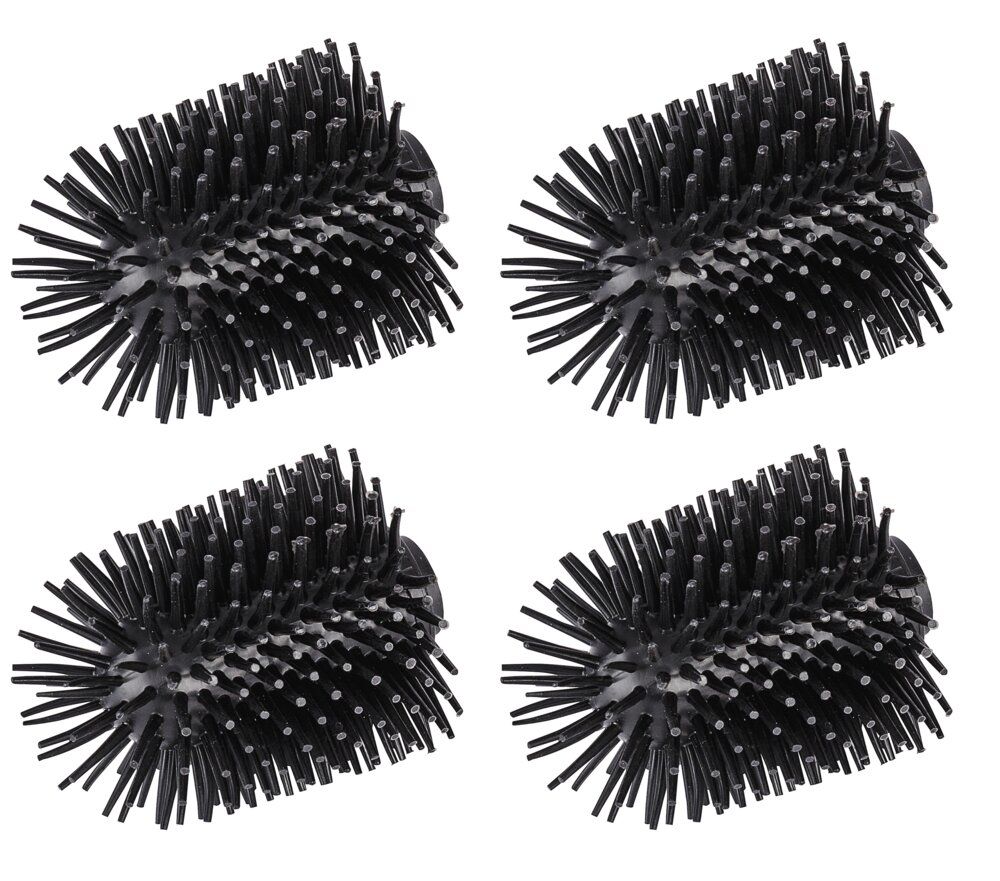 Ersatzbürste Silikon Ø7,5cm, schwarz, 4er-Set  anti-haft wirkung, leicht zu reinigen