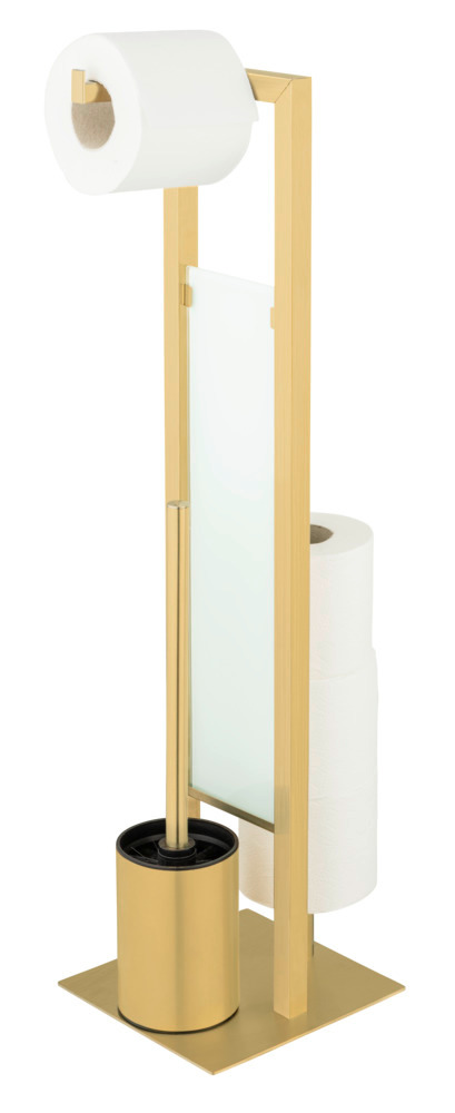 Stand WC-Garnitur Mod. Rivalta Gold  Edelstahl rostfrei