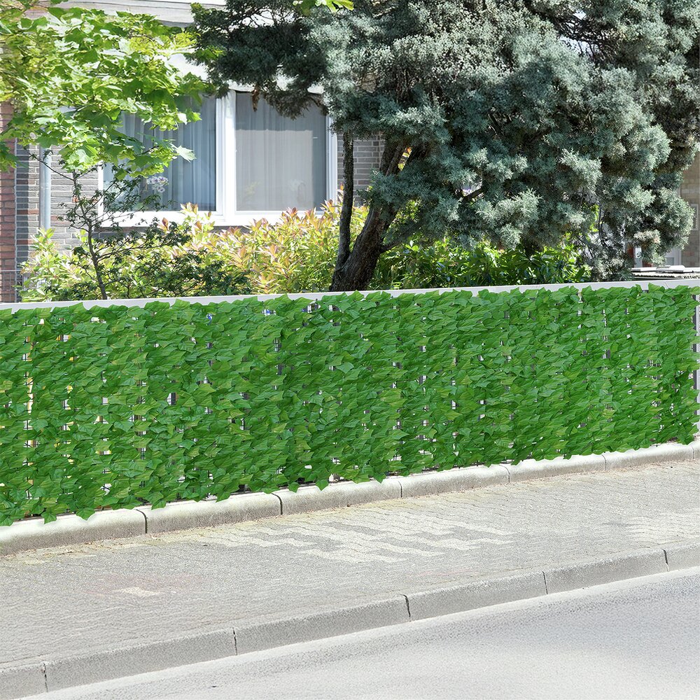 Brise-vue lierre 3x1m, vert, plastique, 100x300 cm  facile à installer et durable