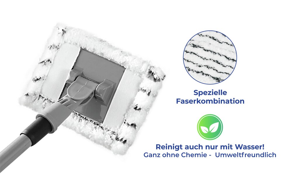 Microfaser-Ersatzbezug für Bad- & Fliesen-Wischer Mod. Profi, 2er Set  12 x 16 cm, aus 100% Polyester