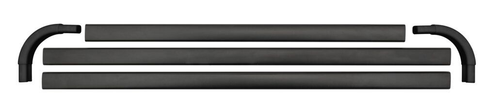 Winkelschiene Mod. JETE Schwarz  inkl. 16 Vorhanggleiter