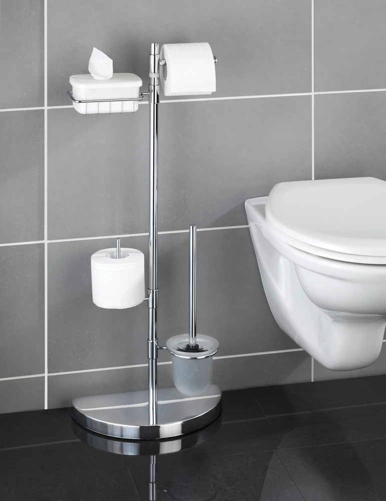 Raumspar WC-Center  WC-Garnitur mit Ersatzrollen- und Feuchttücher-Halter