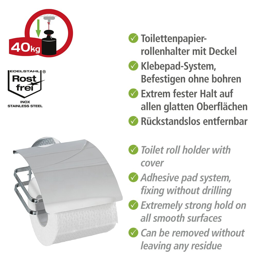 Turbo-Loc® Roestvrijstalen toiletpapierhouder Cover