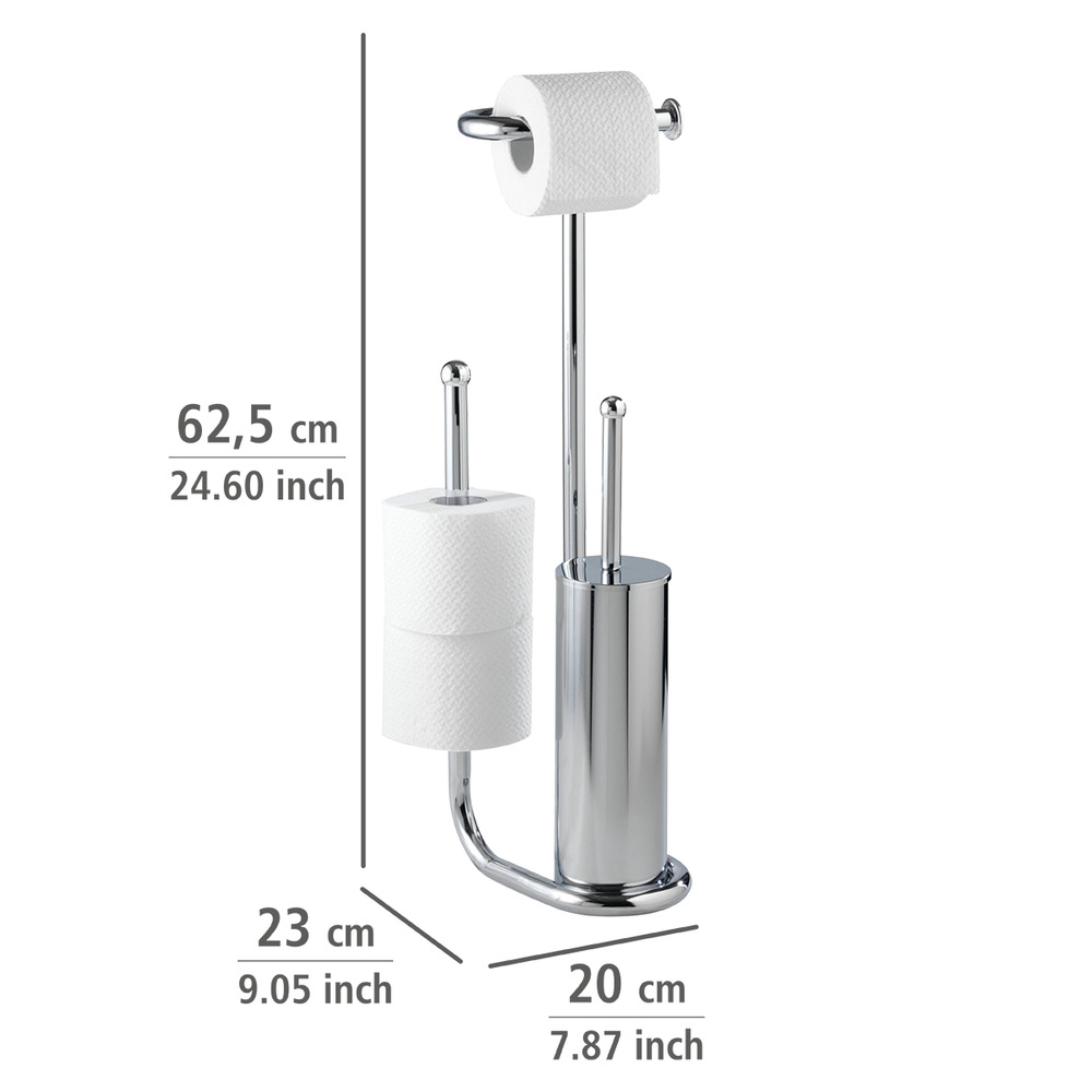 Stand WC-Garnitur Universalo Chrom  mit Ersatzrollenhalter