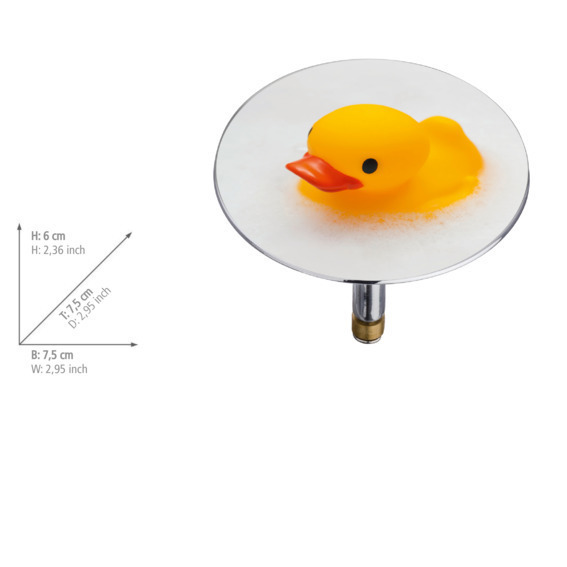 Badewannenstöpsel Pluggy® XXL Mod. Duck  für alle handelsüblichen Abflüsse