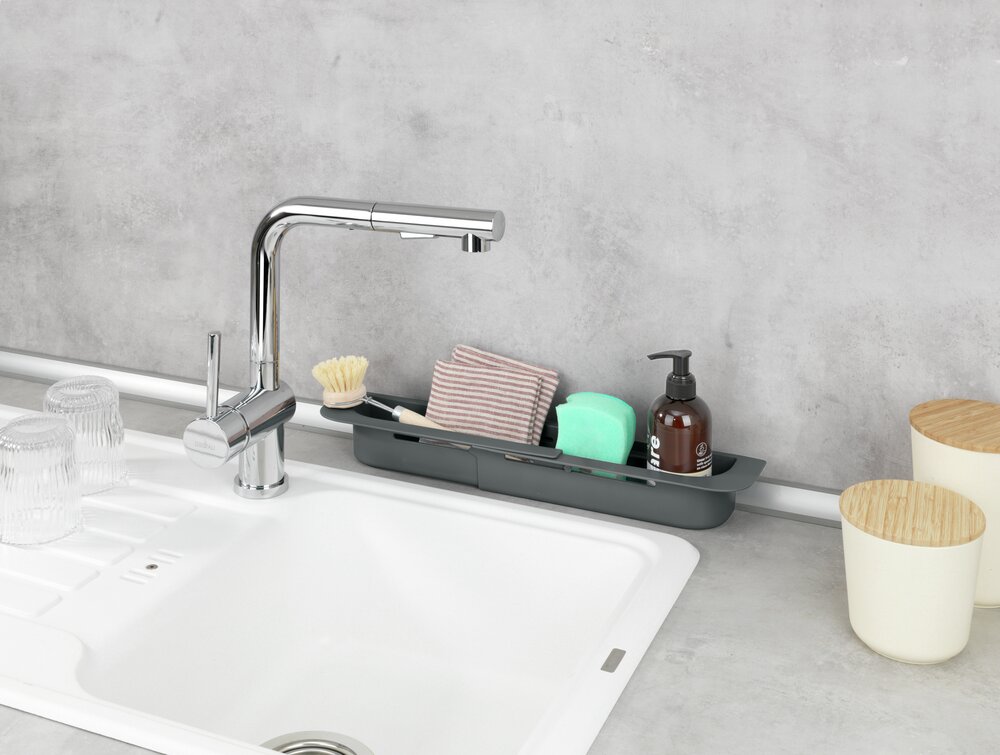 Organiseur d'évier Fino, extensible  Extensible jusqu'à 49,5 cm