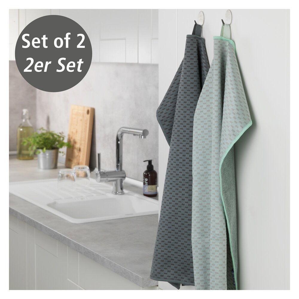 Torchons en microfibres Miko, lot de 2 pièces  En microfibre