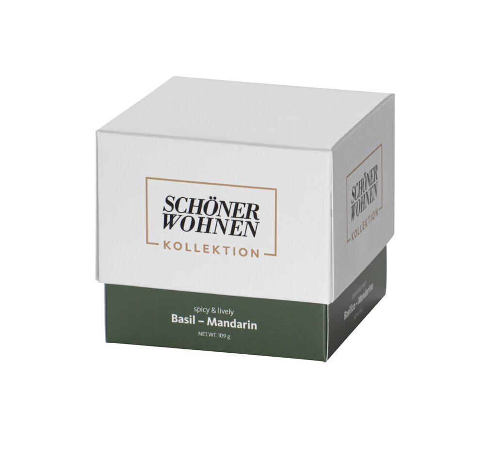 Collection SCHÖNER WOHNEN Bougie parfumée Mod.  Basil S  Durée de combustion 20 - 25 heures