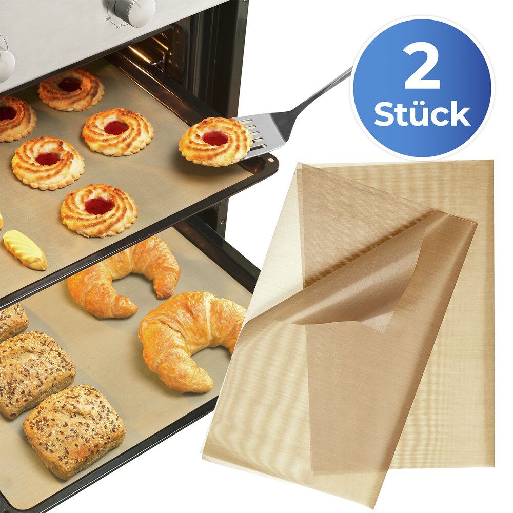 Dauer-Backfolie Braun, 2er Set  wiederverwendbar