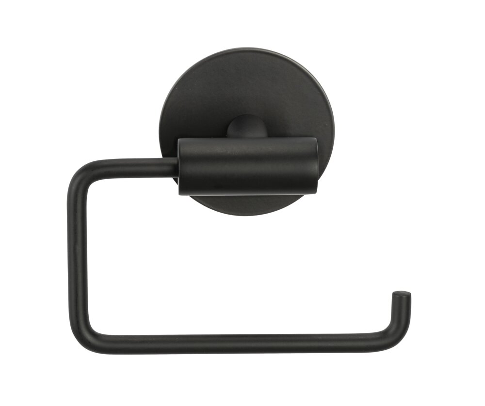 Toilettenpapierhalter Mod. MELETO Schwarz  zum Kleben oder Bohren