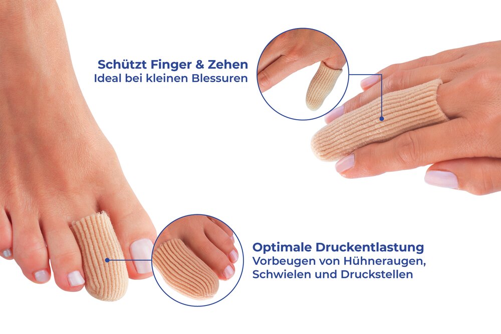 Finger-& Zehenschutz Set Mod. Soft, 6-teilig  zur optimalen Druckentlastung