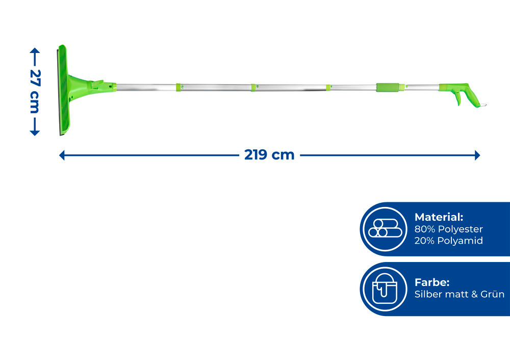 Sprüh-Fensterwischer Mod. Maxi extra lang  Arbeitshöhe bis 420 cm