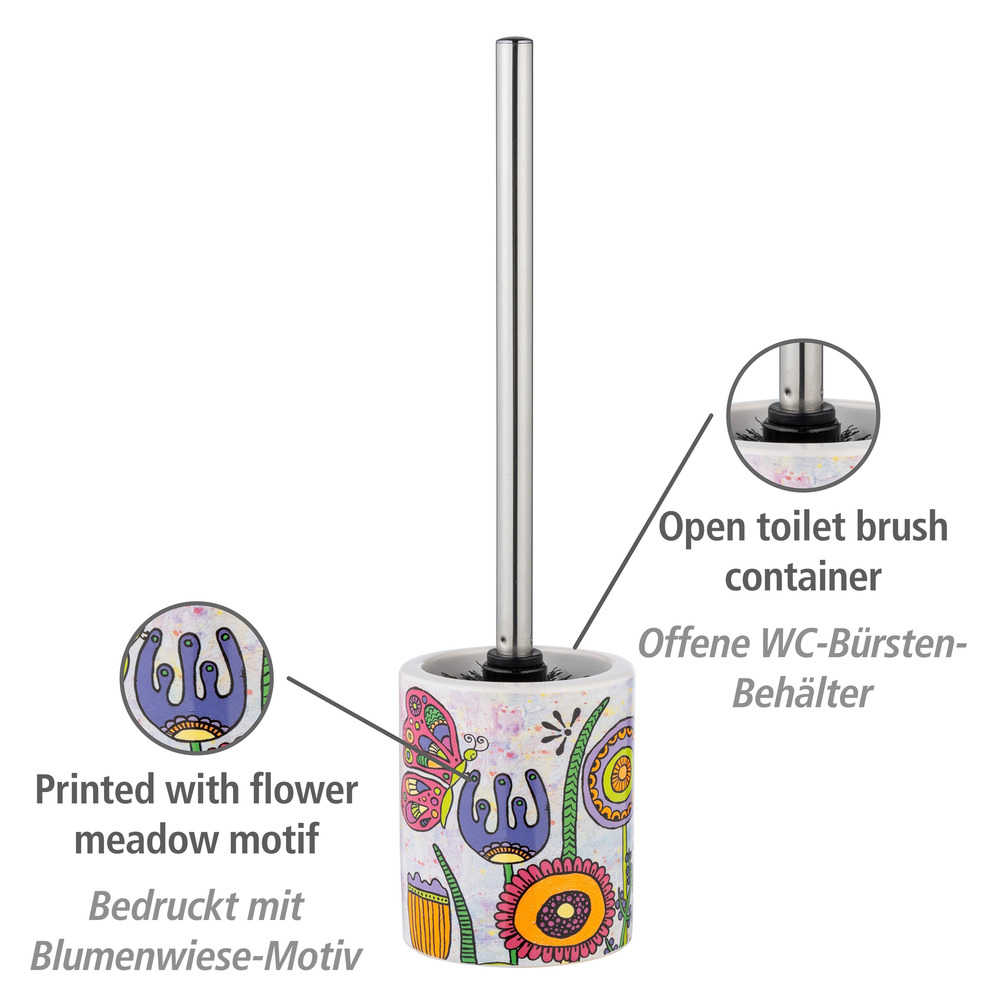 WC-Garnitur Rollin'Art Full Bloom  Frei stehender Bürstenhalter inkl. WC-Bürste