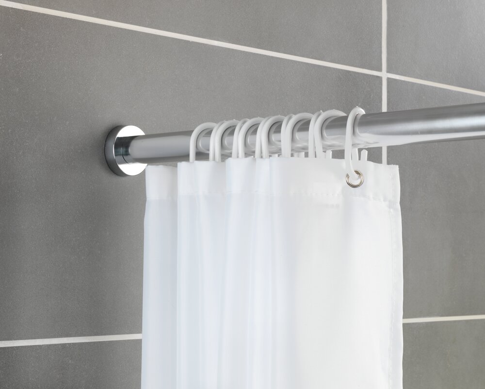 Teleskop-Duschvorhangstange Mod. OBLEON 110 - 185 cm, Chrom  ausziehbar