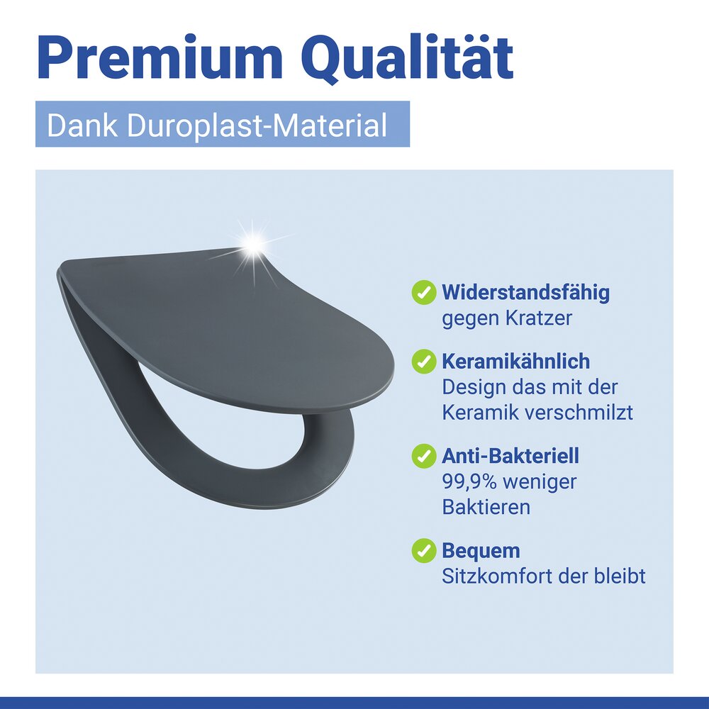 Toiletbril Mod. Sedilo Matgrijs