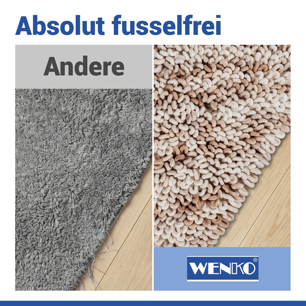 Tapis de bain Mod. Lerici blanc-beige, 60 x 90 cm  antidérapant et à séchage rapide