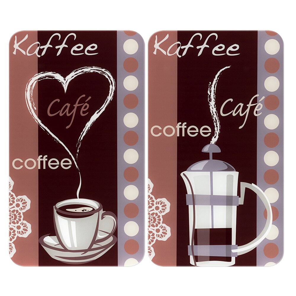 Plaque de Recouvrement Universelle Mod. Arôme du Café, set de 2  pour tous les types de cuisinières