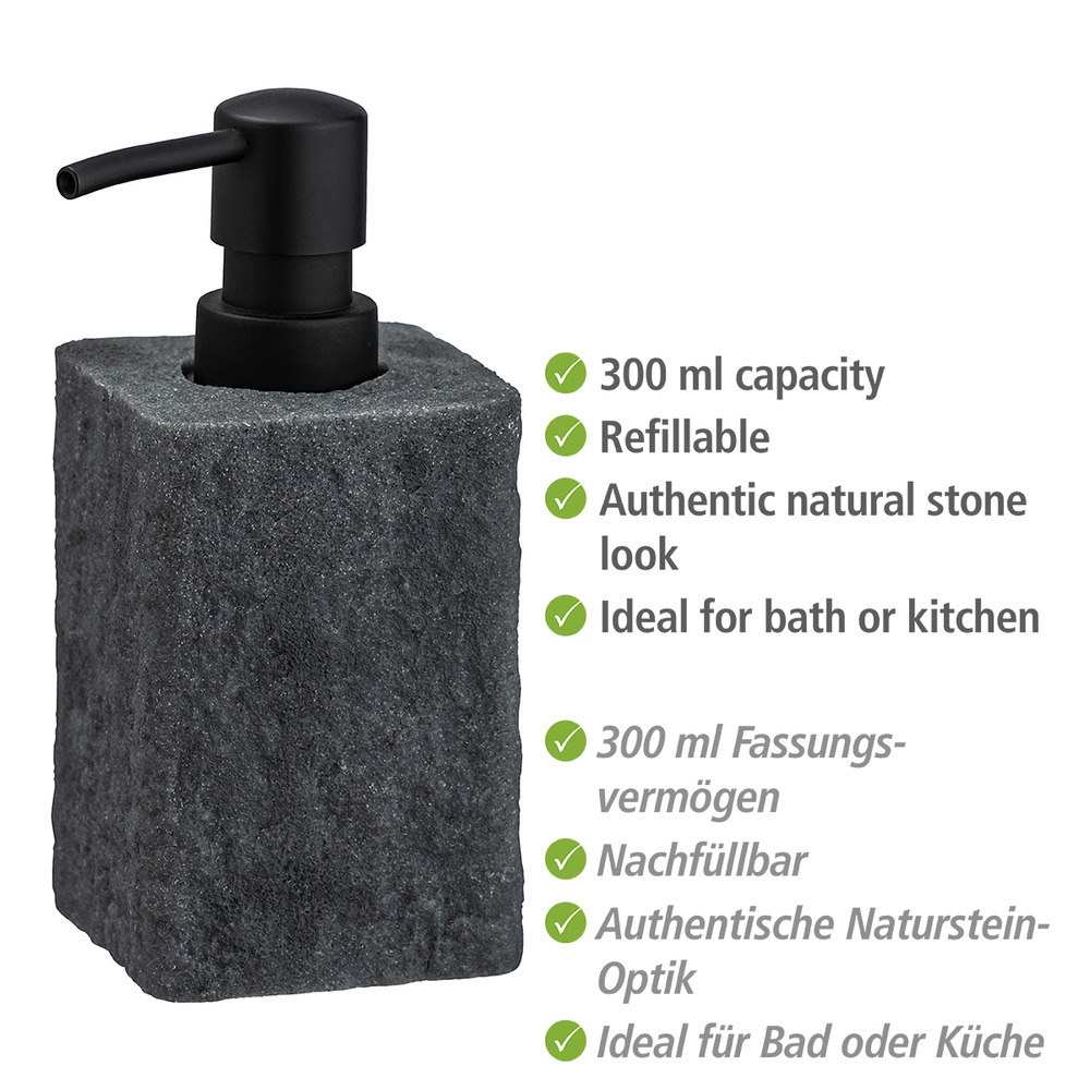 Seifenspender Mod. Villata Grau  Flüssigseifen-Spender, 300 ml