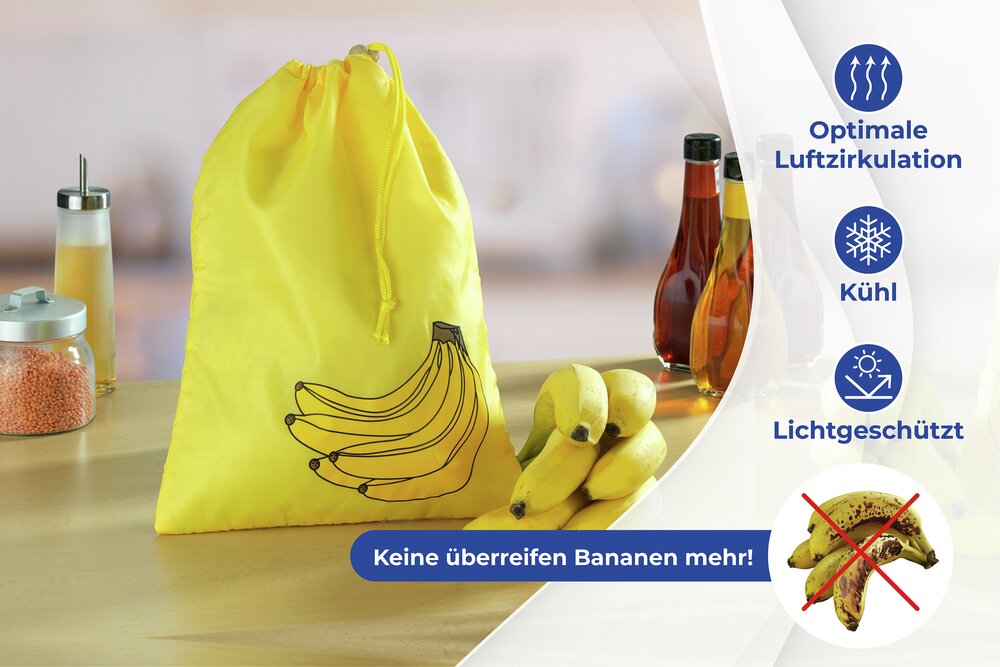 Frischhaltebeutel für Bananen  für ca. 1 kg Bananen
