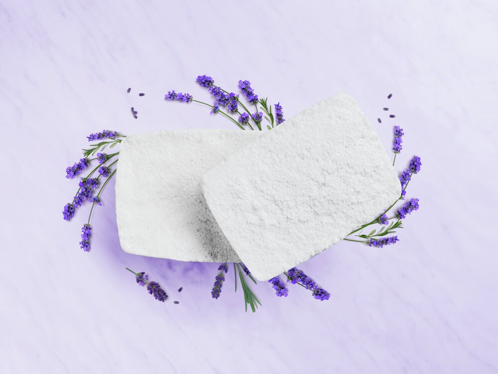 navulpak luchtontvochtiger, wit, 3 x 1 kg, lavendelgeur, 12x5x17 cm