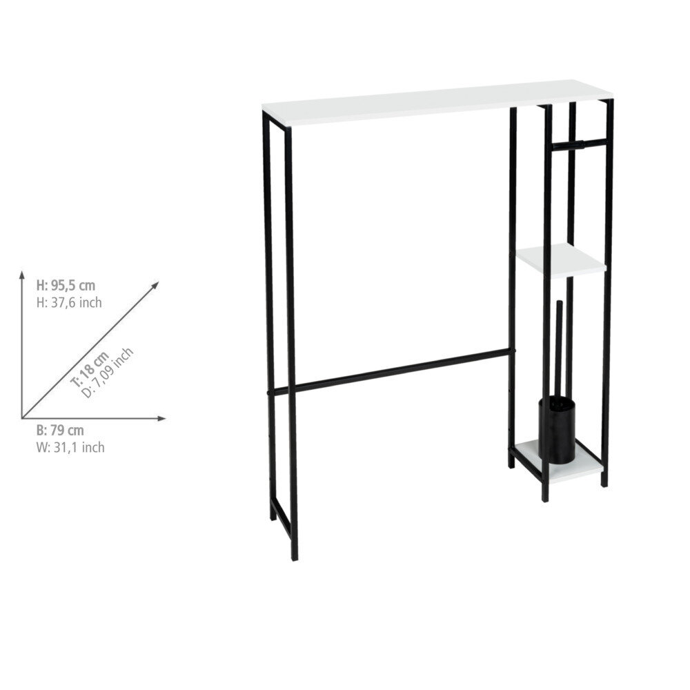 Étagère de toilettes Molveno  avec garniture de WC