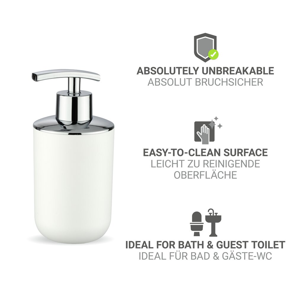 Seifenspender Mod. Brasil Weiß  nachfüllbar bis 320 ml