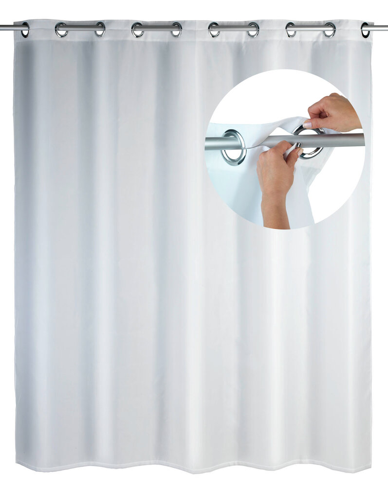 Duschvorhang Comfort Flex Weiß, 180 x 200 cm  waschbar