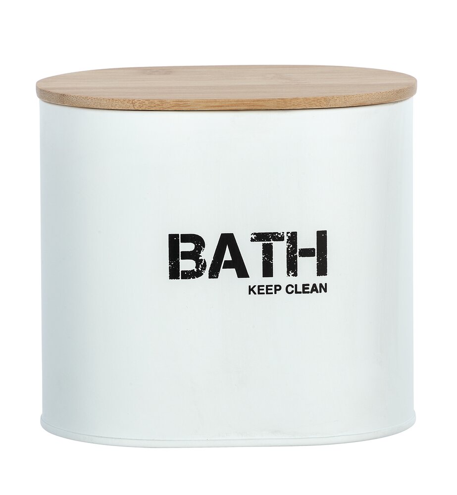 Boîte de rangement Gara avec couvercle blanc  en acier