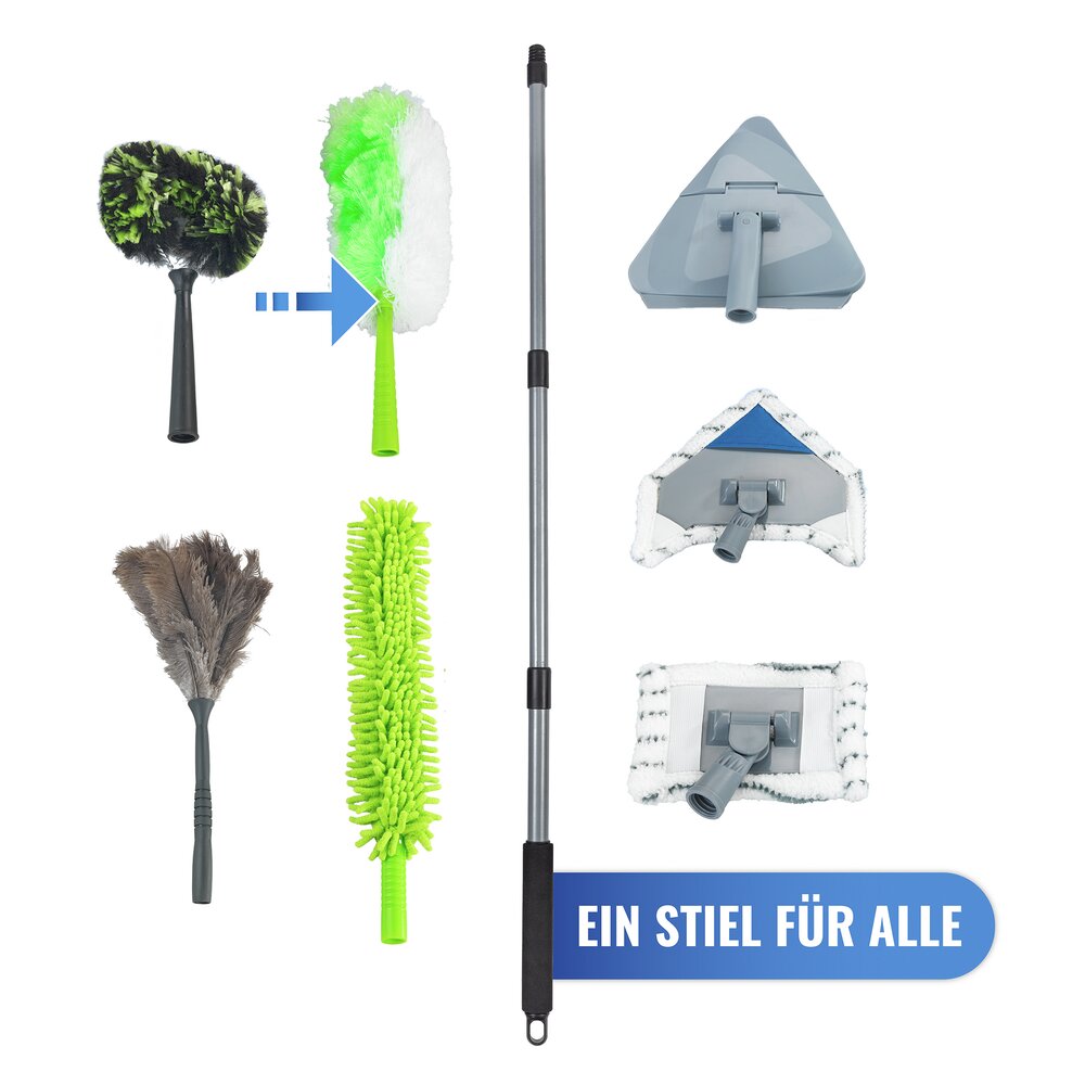 Staubwedel 2in1 mit Teleskopstiel  flexibler Kopf