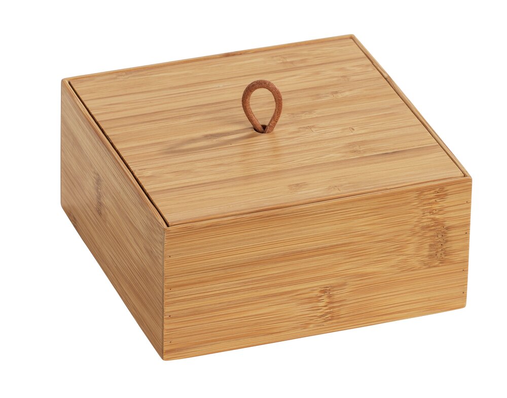 Bambus Box Mod. Terra M mit Deckel  mit praktischer Schlaufe
