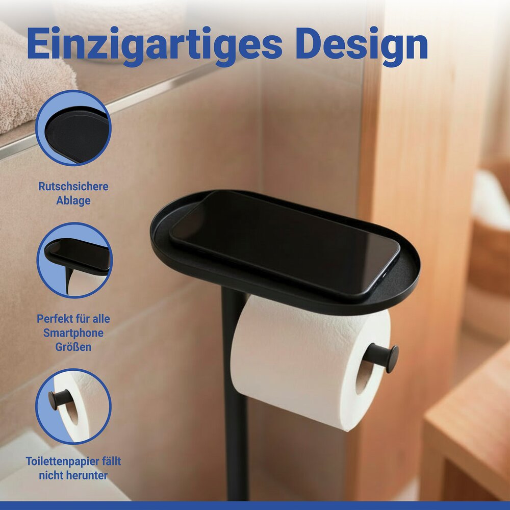 Combiné WC Mod. Albella Noir  avec tablette de rangement pratique