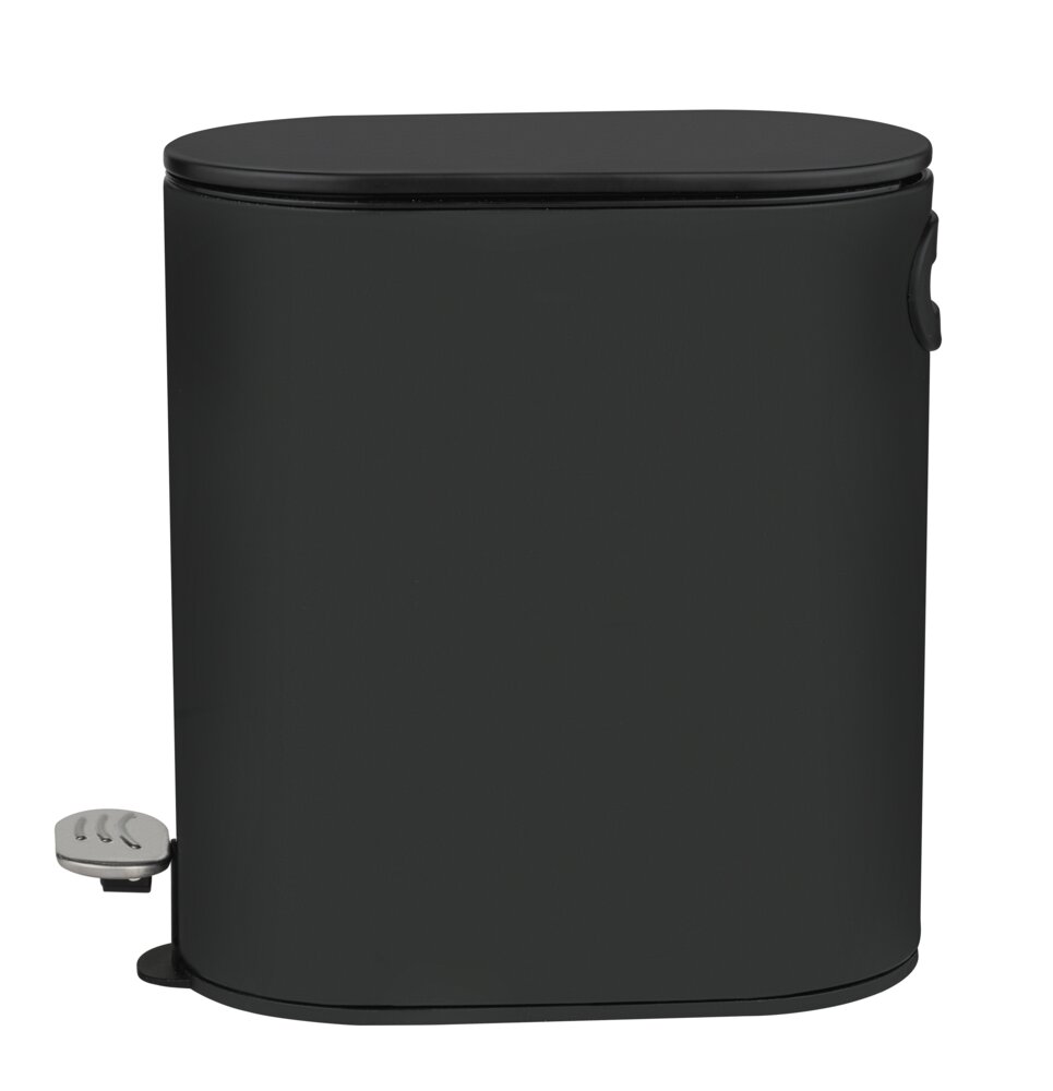 Pedaalemmer Mod. Collungo, 5L, zwart, metaal, 14x28.5x29.5 cm