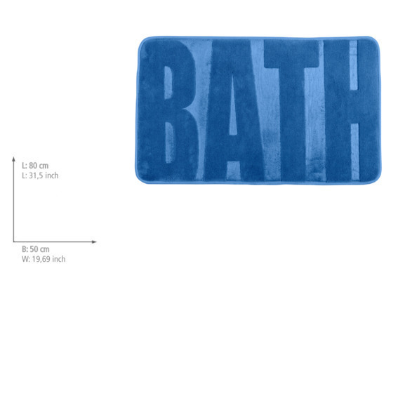 Badteppich Memory Foam Bath, Fjord Blue  50 x 80 cm