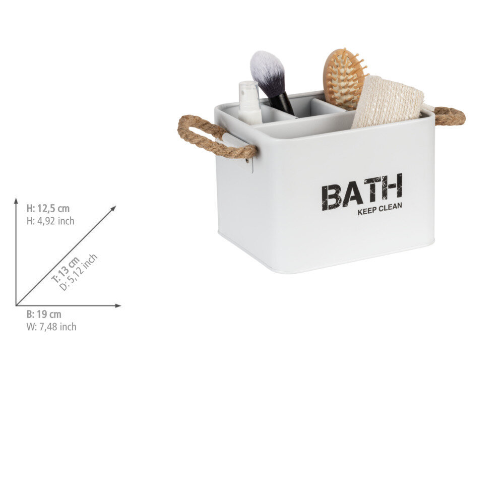 Badbox Mod. Gara mit 4 Fächern Weiß  aus Stahl