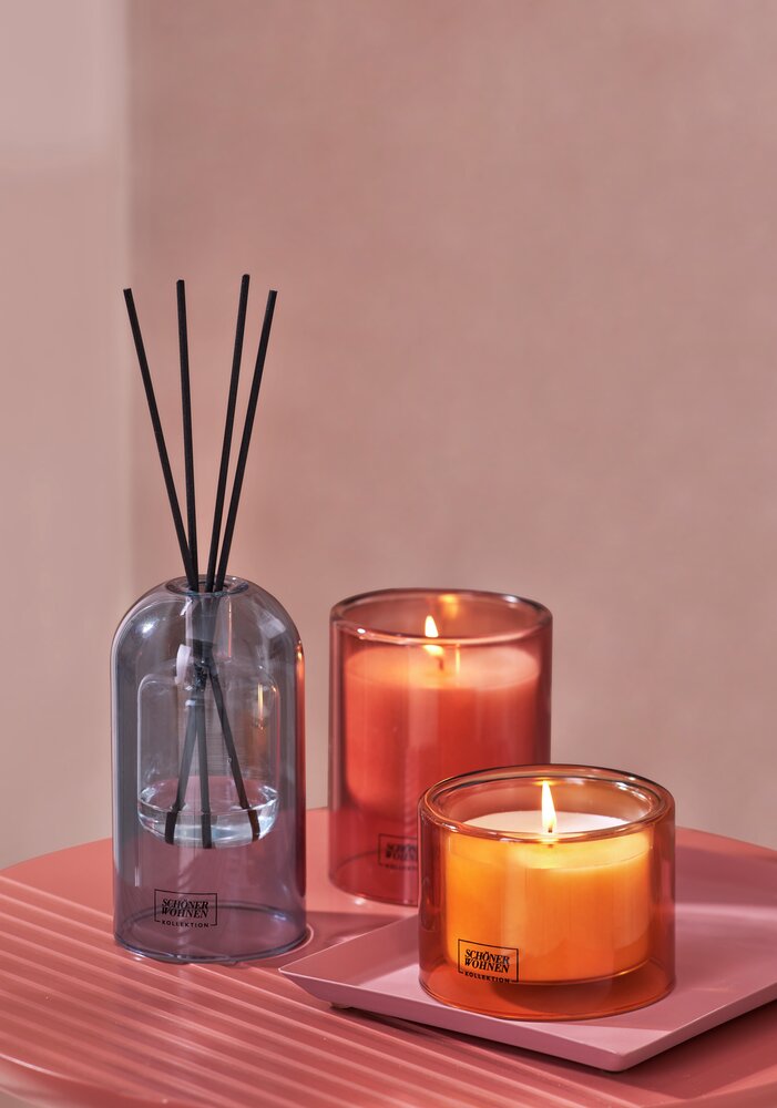 Duftkerze Mod. Sandalwood L, 2er Set  Brenndauer je 45 - 55 Stunden