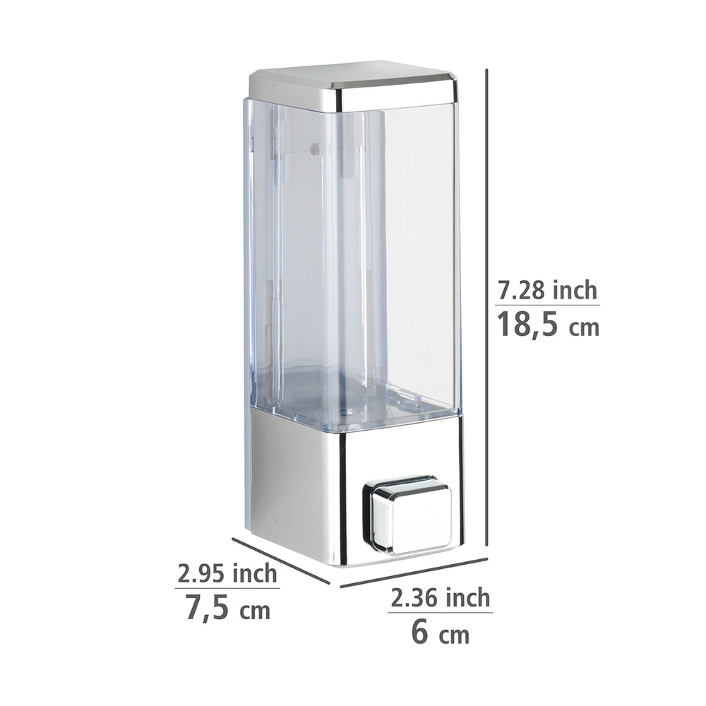 Desinfektionsmittel- und Seifenspender Mod. Istres Chrom, Befestigen ohne bohren, 320 ml  Seifenspender & Desinfektionsspender, Füllmenge: 320 ml