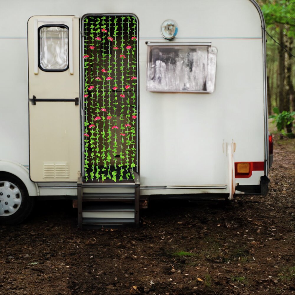 Rideau de feuilles Roses  protège des insectes & des regards