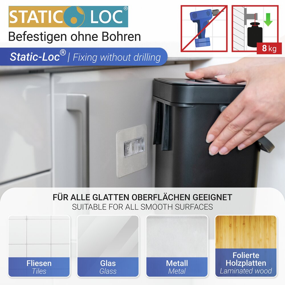 Hangende keukenprullenbak met handvat Mod. Tago 5 liter
