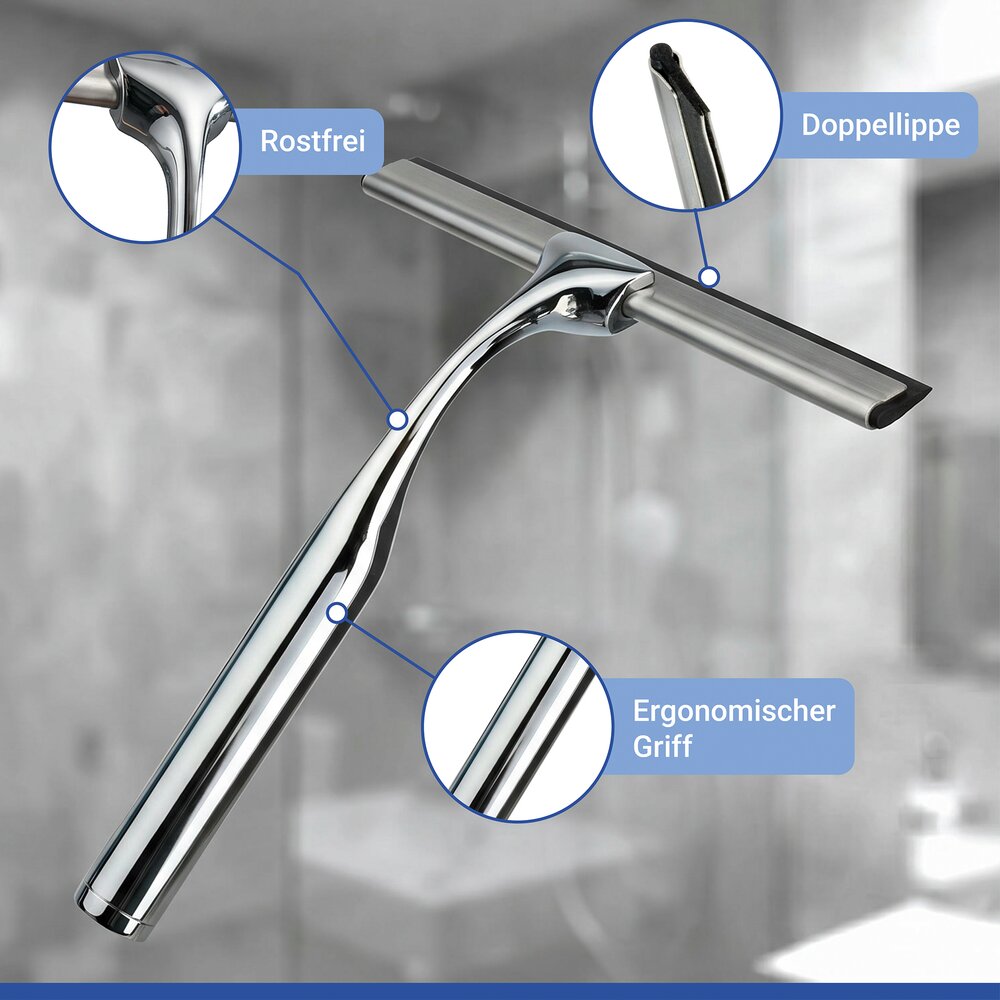 Badezimmerwischer Mod. Terni  Chrom