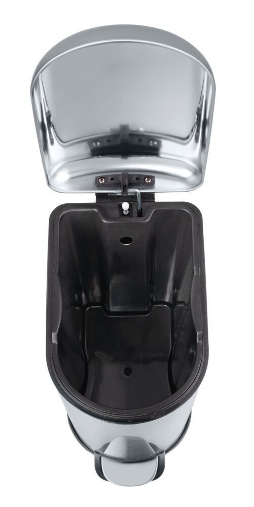 Poubelle à pédale Mod. Lara, 10L, argent, inox, 31x39x18 cm  fermeture silencieuse easy-close