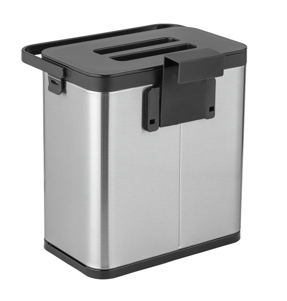 Abfallsammler Mod. Colin 3L, silber, Edelstahl/Kunststoff  mit Anti-Fingerprint-Finish