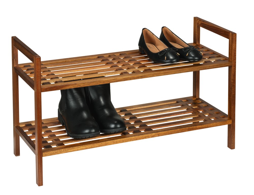 Schuhregal Mod. Fondi  aus massivem Akazienholz