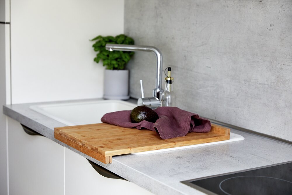 Snijplank met bamboe rand