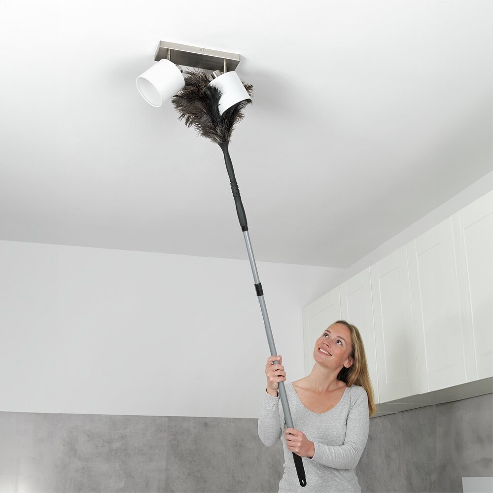 Straußenfeder Staubwedel inkl. Stiel  knickbar