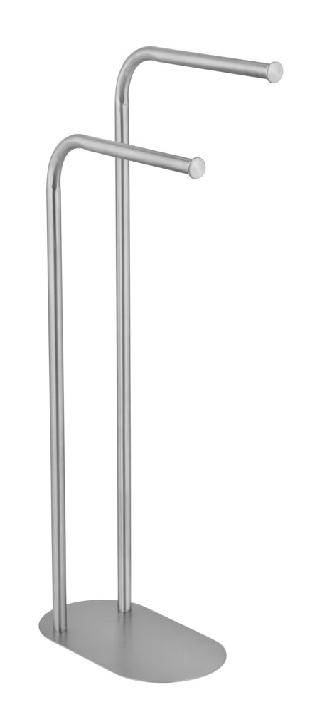 Handtuchständer Mod. Levante, satiniert, Edelstahl, 30x79x17 cm  freistehend, platzsparend, modernes Design