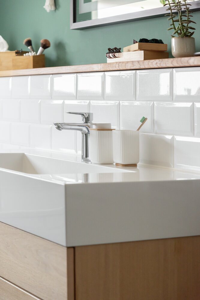 Plateau en bambou Terra S  idéal pour les accessoires de salle de bains