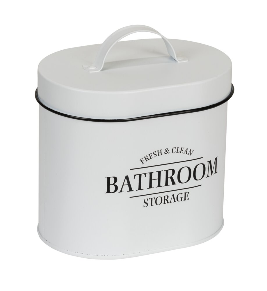 Boîte de bain avec couvercle Pali Blanc, ovale  en acier